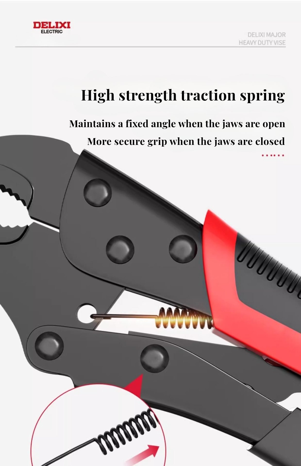 High strength traction spring