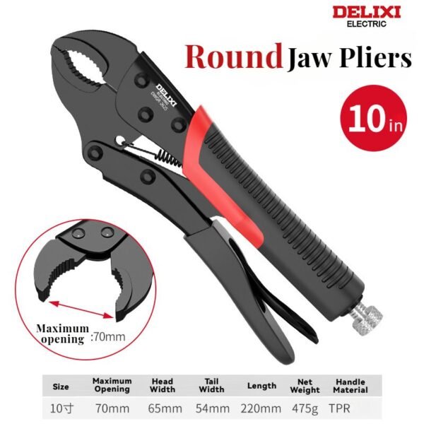 Heavy Duty Locking Pliers – Adjustable Jaw Grip Clamp for Pipe Repair & Woodworking, Non-Slip Handle, Durable Steel Construction |FlagTools