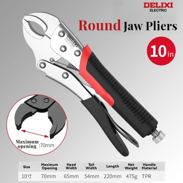 Heavy Duty Locking Pliers – Adjustable Jaw Grip Clamp for Pipe Repair & Woodworking, Non-Slip Handle, Durable Steel Construction |FlagTools
