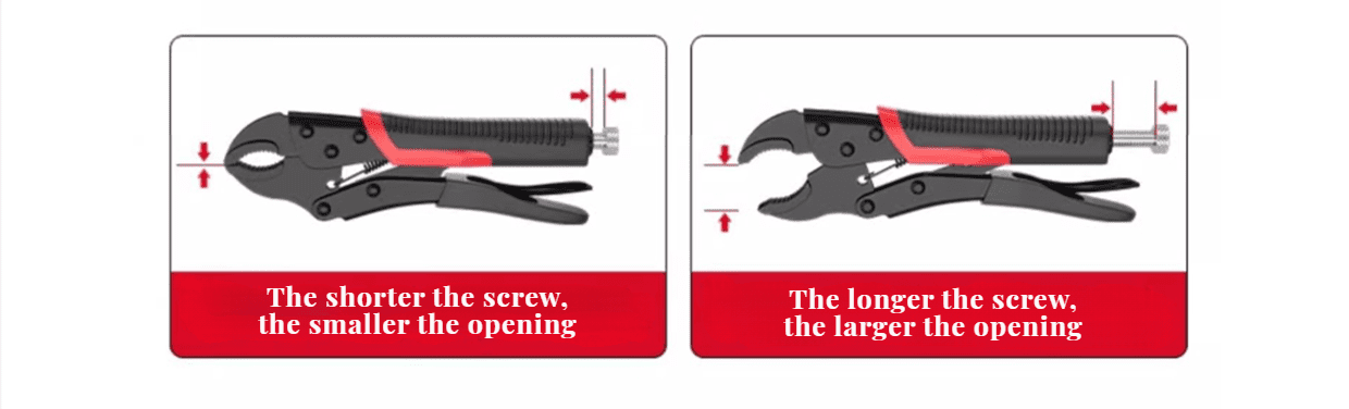 Screw Length to Adjust the Opening Size