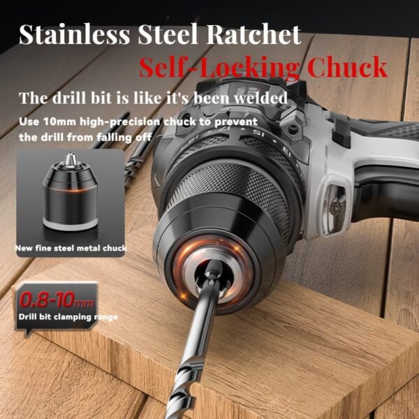 FlagTools Brushless Drill – 21V Cordless with Dual Speed, Fast Charging, 2 Batteries