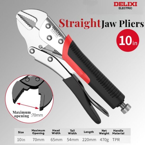 Heavy Duty Locking Pliers – Adjustable Jaw Grip Clamp for Pipe Repair & Woodworking, Non-Slip Handle, Durable Steel Construction |FlagTools