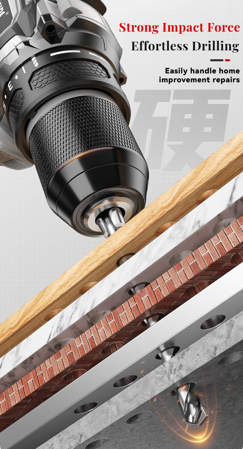 Strong Impact Force Effortless Drilling