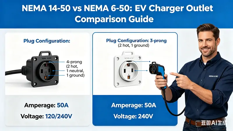 NEMA 14-50 vs NEMA 6-50: EV Charger Outlet Comparison Guide